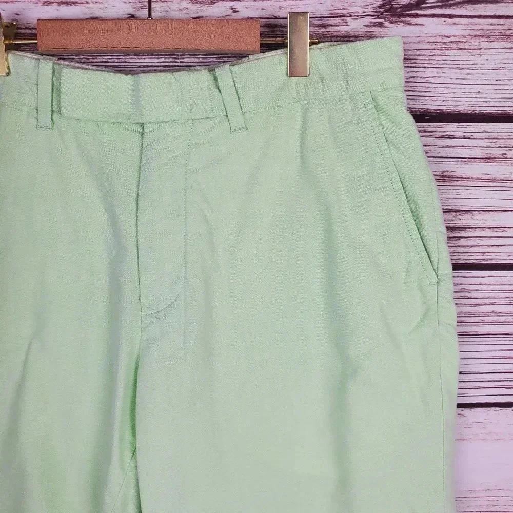 POLO Ralph Lauren Mens Size 34 Light Green Cotton Flat Front Chino Shorts   #175